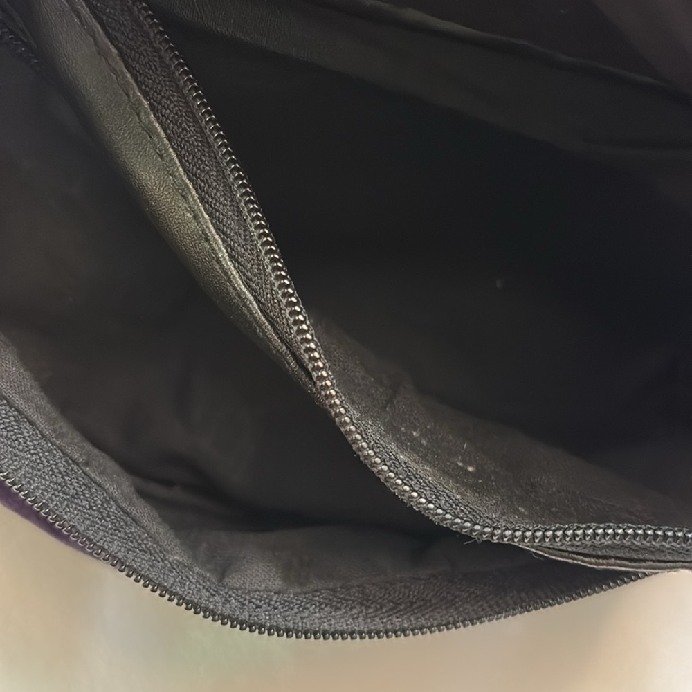 Vintage Leather Patchwork Double Compartment Adju… - image 6